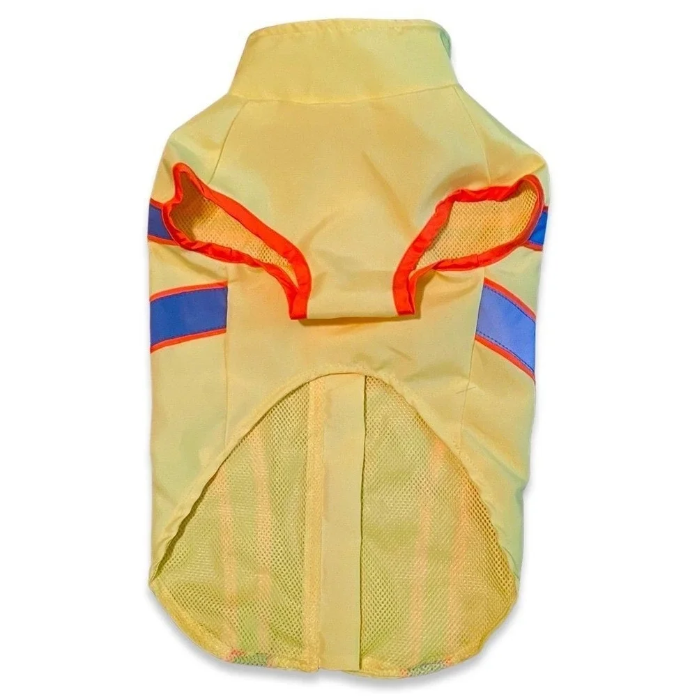 Dog Clothes Lot: Hooded Coat, Jersey‎ Shirt, & Safety Vest Bundle Dog Rain Coat